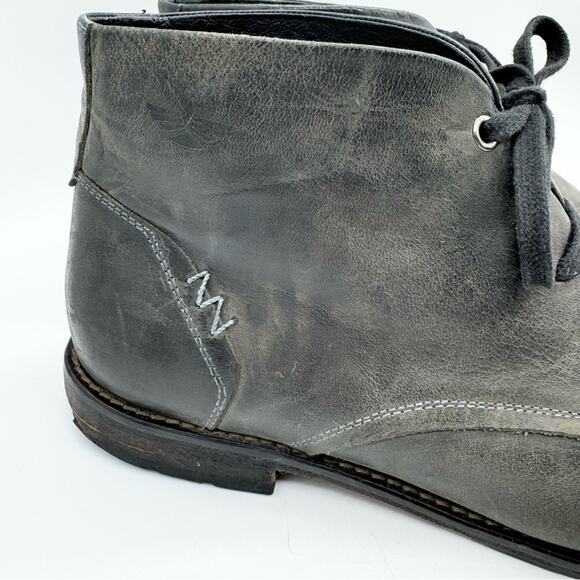 Fortress of Inca Anthro Leather Lace Up Chukka Desert Dress Ankle Boot Grey 11 - Picture 2 of 11